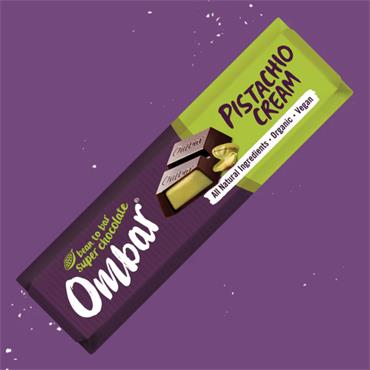 Ombar Dark Chocolate with Pistachio Cream Bar