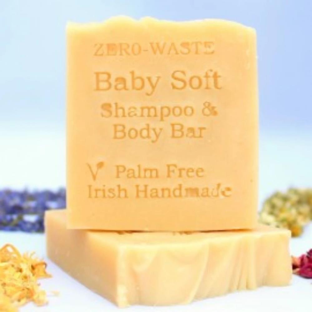 Palm Free Irish Soap Baby Soft Shampoo Bar & Shaving Bar Nourish.ie