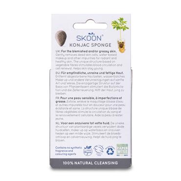 Skoon Bamboo Charcoal Konjac Sponge