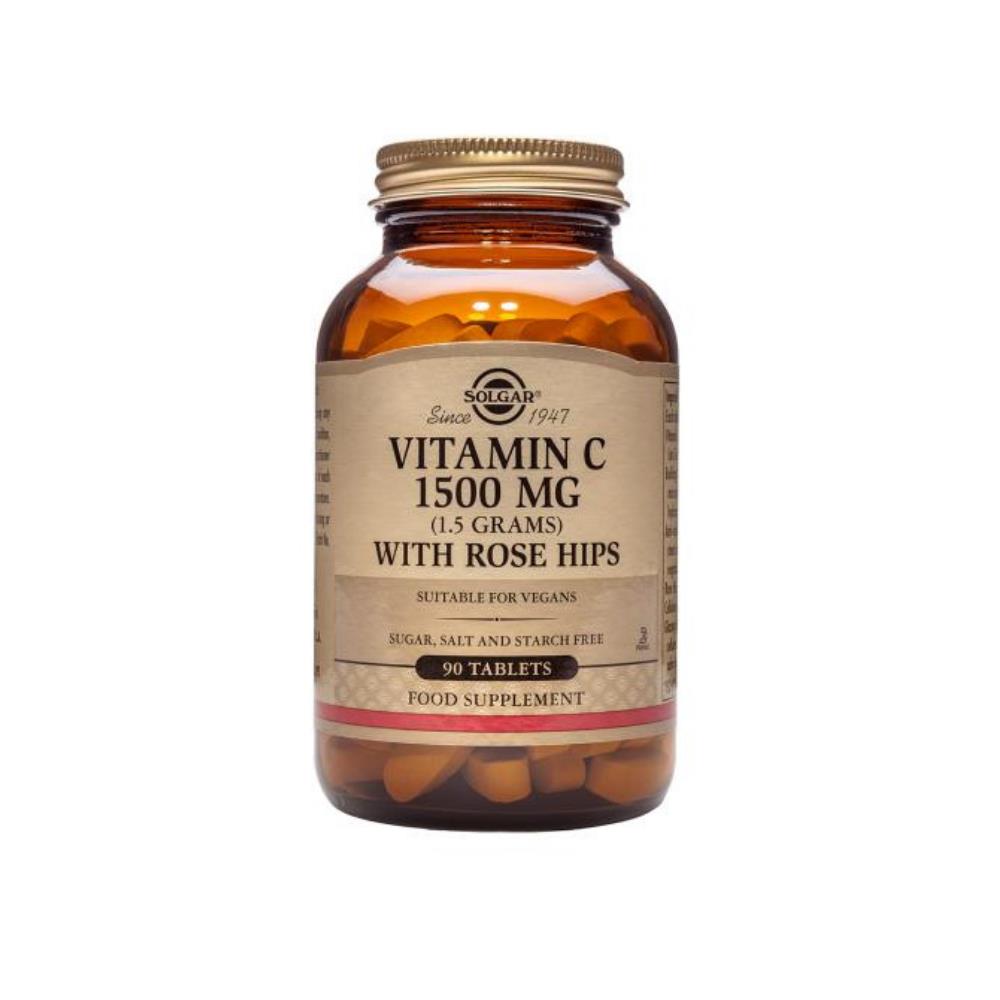 Solgar Vitamin C 1500mg with Rose Hips 90s Nourish.ie Nourish