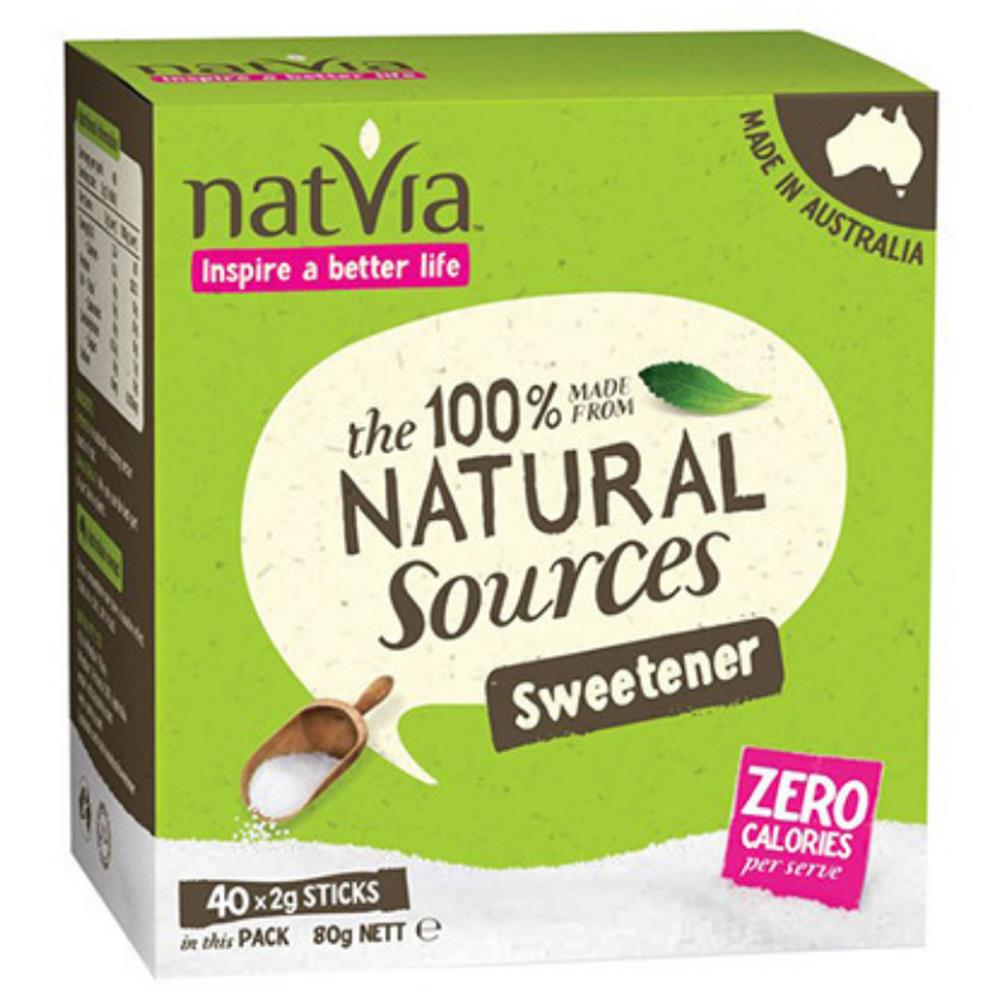 Natvia 100 Natural Stevia Sweetener 40 Sachets Nourish.ie