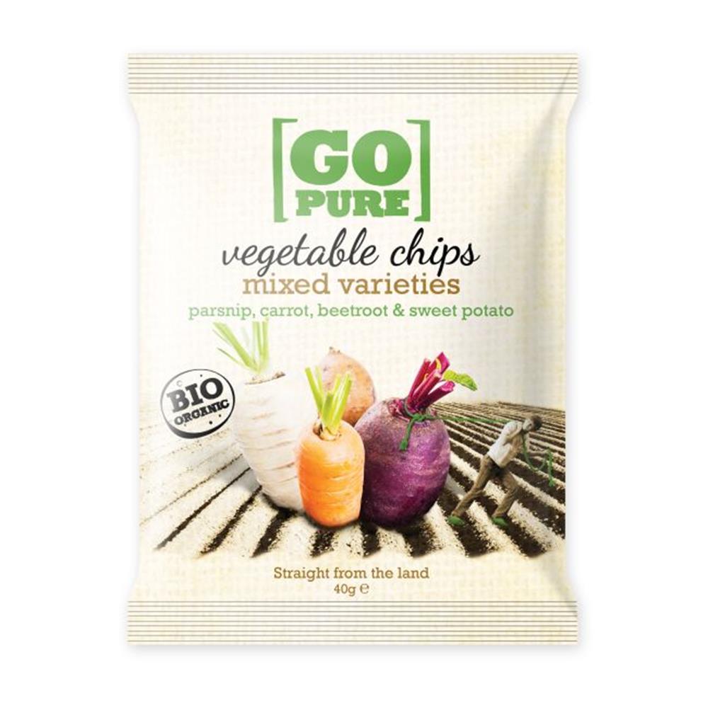 Go Pure Organic Vegetable Chips Mixed Varieties 40g Nourish.ie Nourish Health Food Store
