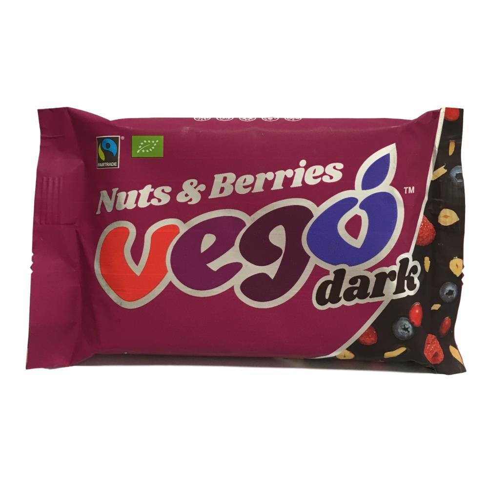 Vego Vegan Nuts and Berries Dark Chocolate bar 85g