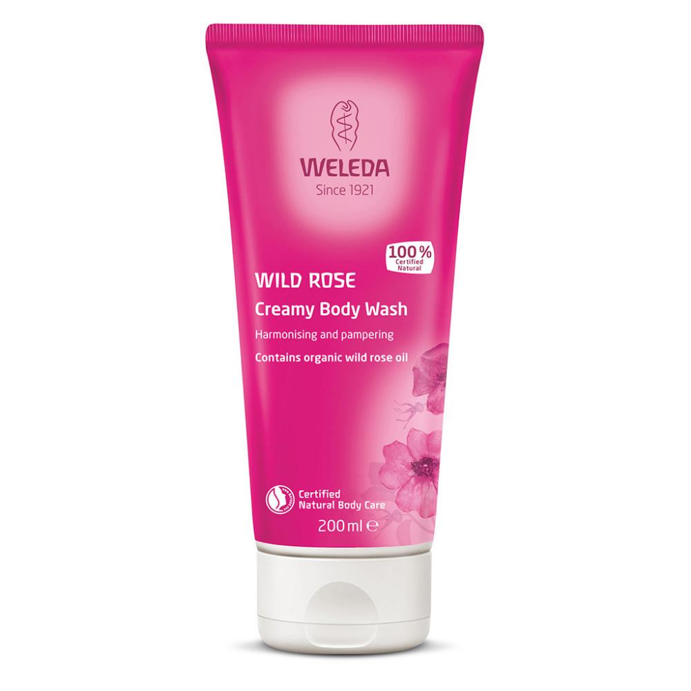 Weleda Rose Creamy Body Wash 200ml Nourish.ie