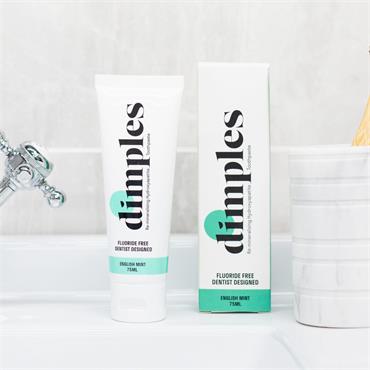 dimples Fluoride Free English Mint Hydroxyapatite Toothpaste 75ml