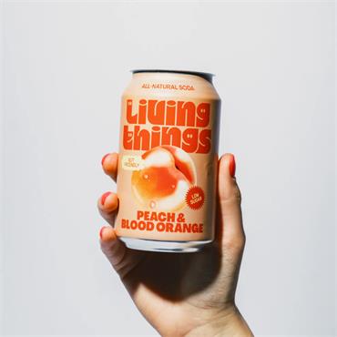 Living Things Natural Soda Peach & Blood Orange