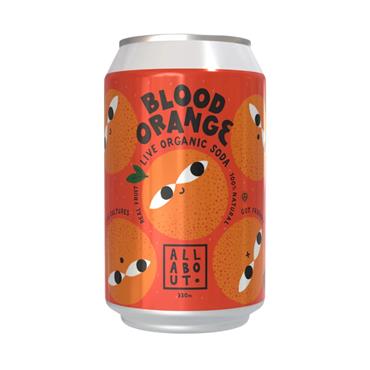 All About Kombucha Blood Orange Live Organic Soda 330ml