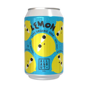 All About Kombucha Lemon Live Organic Soda 330ml