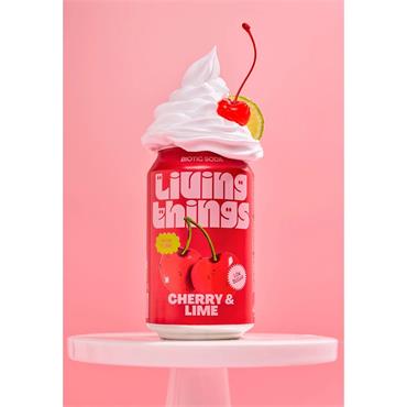 LIVING THINGS CHERRY LIME SODA 330ml