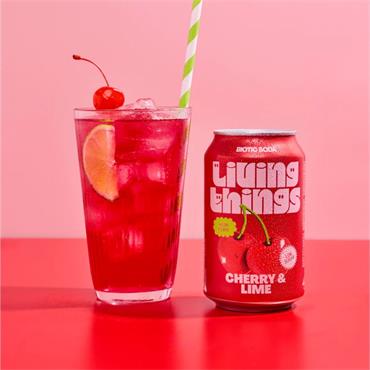 LIVING THINGS CHERRY LIME SODA 330ml