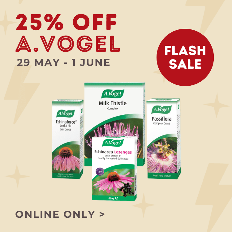 A.Vogel Flash Sale. 25% Off from 29 May to 1 June. Online only.
