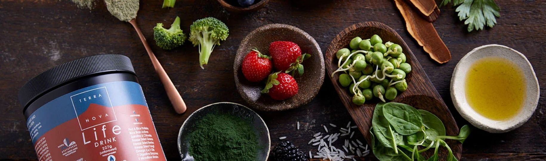Terranova Nutrition Freeze Dried Food Supplement Landing Page