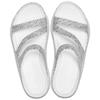 CROCS LDS FLAT CROSS STRAP SDL 204461 - GREY WHITE