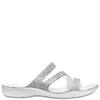 CROCS LDS FLAT CROSS STRAP SDL 204461 - GREY WHITE