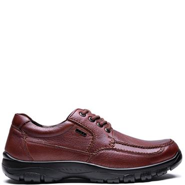 G COMFORT MENS WATERPROOF LACE SHOE - COGNAC