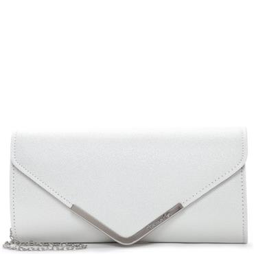TAMARIS WOMENS CLUTCH HANDBAG - WHITE METALLIC