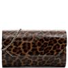 TAMARIS WOMENS CLUTCH HANDBAG - LEOPARD ANIMAL PRINT