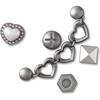 CROCS JIBBITZ SILVER ROMANTIC CHARMS - None