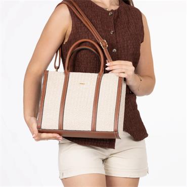 RIEKER WOMENS HANDBAG - BEIGE