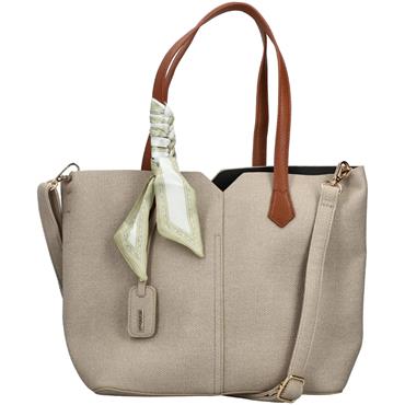 RIEKER WOMENS HANDBAG - BEIGE