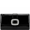 REDZ WOMENS CLUTCH HANDBAG - BLACK PATENT