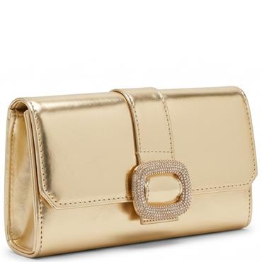 REDZ WOMENS CLUTCH HANDBAG - GOLD