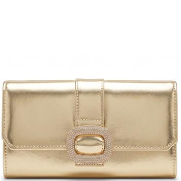 REDZ WOMENS CLUTCH HANDBAG - GOLD