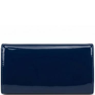 REDZ WOMENS CLUTCH HANDBAG - NAVY PATENT
