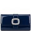 REDZ WOMENS CLUTCH HANDBAG - NAVY PATENT