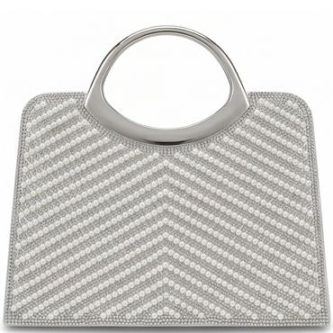 REDZ WOMENS HANDBAG - SILVER METALLIC