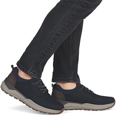 RIEKER MENS WIDE FIT SLIP ON TRAINER - BLUE