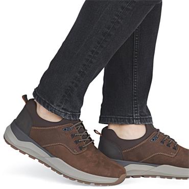 RIEKER MENS WIDE FIT SLIP ON TRAINER - BROWN