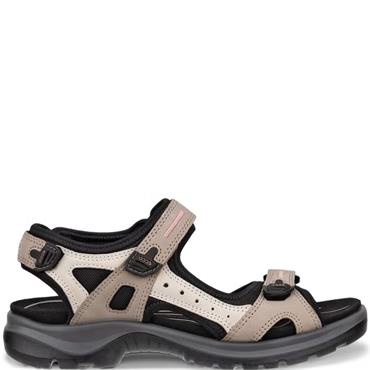 ECCO WOMENS VELCRO STRAP SANDAL - ICE WHITE