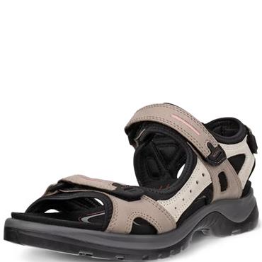 ECCO WOMENS VELCRO STRAP SANDAL - ICE WHITE