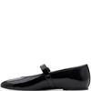 TAMARIS WOMENS FLAT STRAP SHOE - BLACK