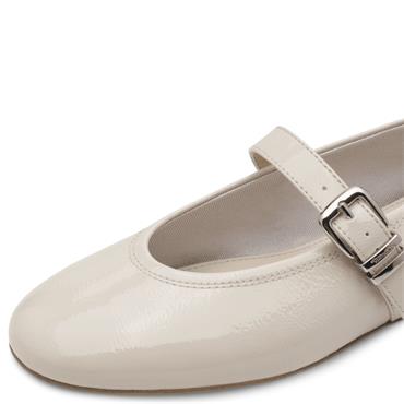 TAMARIS WOMENS FLAT STRAP SHOE - IVORY