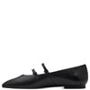 TAMARIS WOMENS STRAP BALLERINA SHOE - BLACK