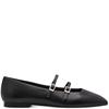 TAMARIS WOMENS STRAP BALLERINA SHOE - BLACK