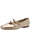 TAMARIS WOMENS STRAP BALLERINA SHOE - BRONZE