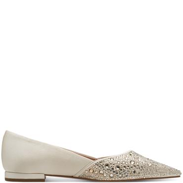 TAMARIS WOMENS FLAT SHOE - PEARL