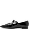 TAMARIS WOMENS FLAT STRAP SHOE - BLACK
