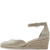 TAMARIS WOMENS WEDGE STRAP SANDAL - CHAMPAGNE
