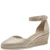 TAMARIS WOMENS WEDGE STRAP SANDAL - CHAMPAGNE
