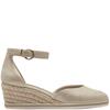 TAMARIS WOMENS WEDGE STRAP SANDAL - CHAMPAGNE