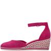 TAMARIS WOMENS WEDGE STRAP SANDAL - FUCHSIA