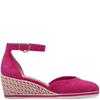 TAMARIS WOMENS WEDGE STRAP SANDAL - FUCHSIA