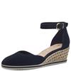TAMARIS WOMENS WEDGE STRAP SANDAL - NAVY