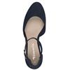 TAMARIS WOMENS WEDGE STRAP SANDAL - NAVY