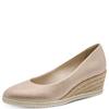 TAMARIS WOMENS WEDGE SHOE - LIGHT GOLD