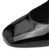 TAMARIS WOMENS LOW HEEL STRAP SHOE - BLACK PATENT
